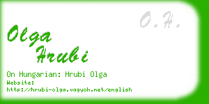 olga hrubi business card